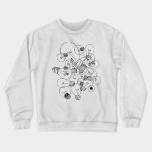 Too Many Ideas - Light Bulbs Crewneck Sweatshirt